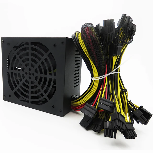Us 105 0 New Power Supply 1500w For Bitcoin Mining Gaming Pc Gpu Ethereum Coin Mining Rig Psu In Pc Power Supplies From Computer Office On - 
